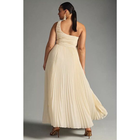 New Anthropologie Forever That Girl One-Shoulder Pleated Dress Size Small - Picture 9 of 16